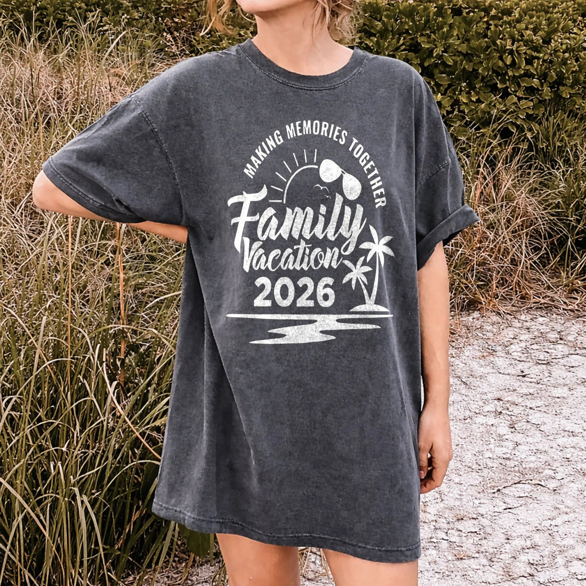 BojjiCo Matching Family Vacation 2026 Shirt Making Memories Together Unisex T-Shirt For Men Women Kids Retro Nostalgic Beach Squad Tee Olive Green White Cotton Summer Trip Holiday Travel Gift Custom Cruise Crew Top