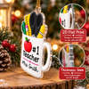 Close-up of #1 Teacher Ornament Personalized Christmas Gift for Educators for streetwear fans in Austin, Texas
