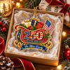 Customer in Austin, Texas wearing 1776-2026 America 250th Anniversary Ornament Patriotic Semiquincentennial Christmas Keepsake