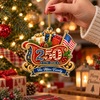 Close-up of 1776-2026 America 250th Anniversary Ornament Patriotic Semiquincentennial Christmas Keepsake for streetwear fans in Austin, Texas