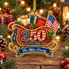 1776-2026 America 250th Anniversary Ornament Patriotic Semiquincentennial Christmas Keepsake available at our Austin, Texas warehouse