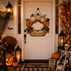 Vintage Halloween Personalized Family Name Wooden Hanging Sign