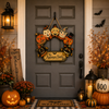 Vintage Halloween Personalized Family Name Wooden Hanging Sign