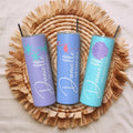 Bojjico Personalized Name Vacation Tumbler 20oz Skinny Tumbler With Straw For Women Custom Preppy Tropical Beach Pineapple Dolphin Aesthetic White Stainless Steel Matching Girls Trip Bachelorette Spring Break Summer Travel Essentials Gift Cup