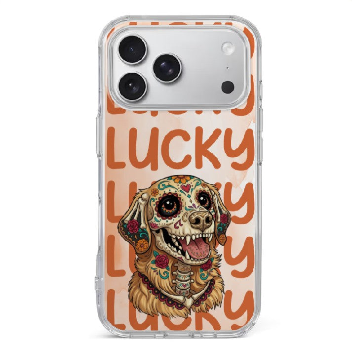 Custom Pet Portrait Sugar Skull Phone Case Personalized Day of the Dead Dog and Cat Calavera Gift