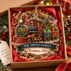 Customer in Austin, Texas wearing 250 1776-2026 America Anniversary Patriotic Train Ornament