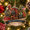 250 1776-2026 America Anniversary Patriotic Train Ornament available at our Austin, Texas warehouse