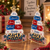 Customer in Austin, Texas wearing 250 Years 1776-2026 America Semiquincentennial Ornament Personalized Patriotic Christmas Tree Decor 