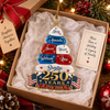 Close-up of 250 Years 1776-2026 America Semiquincentennial Ornament Personalized Patriotic Christmas Tree Decor  for streetwear fans in Austin, Texas