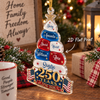 Customer in Austin, Texas wearing 250 Years 1776-2026 America Semiquincentennial Ornament Personalized Patriotic Christmas Tree Decor 