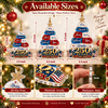 Close-up of 250 Years 1776-2026 America Semiquincentennial Ornament Personalized Patriotic Christmas Tree Decor  for streetwear fans in Austin, Texas