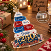 Customer in Austin, Texas wearing 250 Years 1776-2026 America Semiquincentennial Ornament Personalized Patriotic Christmas Tree Decor 