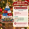 Close-up of 250 Years 1776-2026 America Semiquincentennial Ornament Personalized Patriotic Christmas Tree Decor  for streetwear fans in Austin, Texas