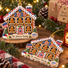 250 Years America Ornament Personalized Patriotic Gingerbread House Christmas Keepsake on a hanger, ready to ship from Austin, Texas
