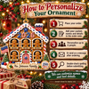 Close-up of 250 Years America Ornament Personalized Patriotic Gingerbread House Christmas Keepsake for streetwear fans in Austin, Texas