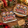 250 Years of Freedom Ornament 1776-2026 Patriotic Reindeer Sleigh Acrylic Christmas Tree Decor on a hanger, ready to ship from Austin, Texas