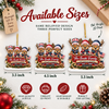Close-up of 250 Years of Freedom Ornament 1776-2026 Patriotic Reindeer Sleigh Acrylic Christmas Tree Decor for streetwear fans in Austin, Texas