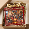 250 Years of Freedom Ornament America 250th Anniversary Patriotic Christmas Fireplace Decor Personal on a hanger, ready to ship from Austin, Texas