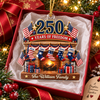 250 Years of Freedom Ornament America 250th Anniversary Patriotic Christmas Tree Decor Personalized  available at our Austin, Texas warehouse