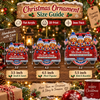 Close-up of 250 Years of Freedom Ornament Patriotic Gingerbread Truck Christmas Gift for streetwear fans in Austin, Texas