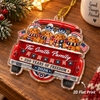 Customer in Austin, Texas wearing 250 Years of Freedom Ornament Personalized Patriotic Gingerbread Truck Christmas Gift