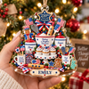 250th Years of Freedom Baking a Brighter Tomorrow Ornament America 250 Semiquincentennial Patriotic  on a hanger, ready to ship from Austin, Texas