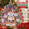 Close-up of 250th Years of Freedom Baking a Brighter Tomorrow Ornament America 250 Semiquincentennial Patriotic  for streetwear fans in Austin, Texas
