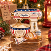 Customer in Austin, Texas wearing 250th Years Of Freedom Sourdough Makes Life Better Christmas Ornament Patriotic Baking Gift