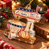 Close-up of 250th Years Of Freedom Sourdough Makes Life Better Christmas Ornament Patriotic Baking Gift for streetwear fans in Austin, Texas