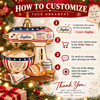 Customer in Austin, Texas wearing 250th Years Of Freedom Sourdough Makes Life Better Christmas Ornament Patriotic Baking Gift