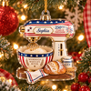 250th Years Of Freedom Sourdough Makes Life Better Christmas Ornament Patriotic Baking Gift available at our Austin, Texas warehouse