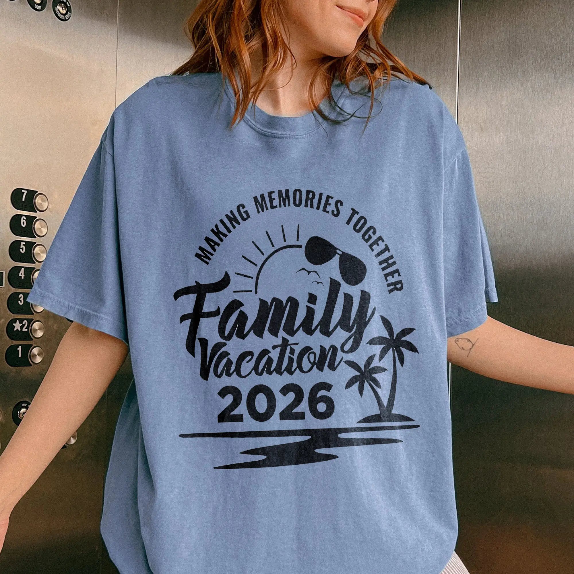 BojjiCo Matching Family Vacation 2026 Shirt Making Memories Together Unisex T-Shirt For Men Women Kids Retro Nostalgic Beach Squad Tee Olive Green White Cotton Summer Trip Holiday Travel Gift Custom Cruise Crew Top