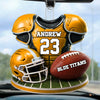 Personalized Football Player Name and Number Car Hanging Ornament Team Gift