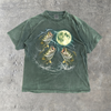 BojjiCo Bass Fish Moon 90s Vintage Graphic T Shirt Retro Largemouth Bass Fishing Tee Fisher Gifts Acid Oversized Aesthetic Comfort Colors T-Shirt Outdoor Top Perfect Fisher Gifts Vintage Oversized Aesthetic Lightning Fish T-Shirt