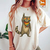 Bojjico Raccoon Pride LGBT Shirt Oversized Graphic Tee Top Women's Y2K Casual Streetwear Funny Novelty Cream Off-White Cotton Blend LGBTQ Support Equality Shirt Pride Month Rainbow Flag Summer Short Sleeve Basic T-Shirt