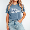 BojjCo Retro Custom Teacher Team Pennant Flag T-Shirt For Educator And Counselor Coquette Bow Aesthetic Garment Dyed Cotton Vintage Back To School Spirit Crewneck Graphic Top Casual Friday Matching Group Outfit