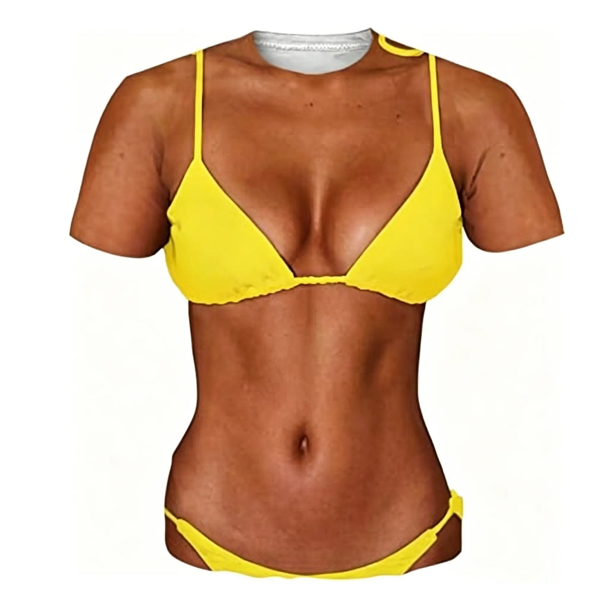 Funny Fake Abs Muscle Body Illusion T-Shirt for Men