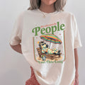 Bojjico My Tolerance For People Graphic Tee Women's Oversized Loose Basic T-Shirt Retro Funny Sarcastic Introvert Summer Casual Tops Butter Yellow Soft Cotton Blend Novelty Vacation Beach Shirt Y2K Vintage Aesthetic Streetwear