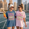 BojjiCo Fish Around Find Trout Lake Day Girl Trip Meme Graphic T-Shirt For Women And Men Preppy Retro Funny Aesthetic Cotton Colorful Rainbow Fish Print Outdoor Bass Fishing Lover Apparel Perfect Novelty Gift For Anglers Summer Casual Top