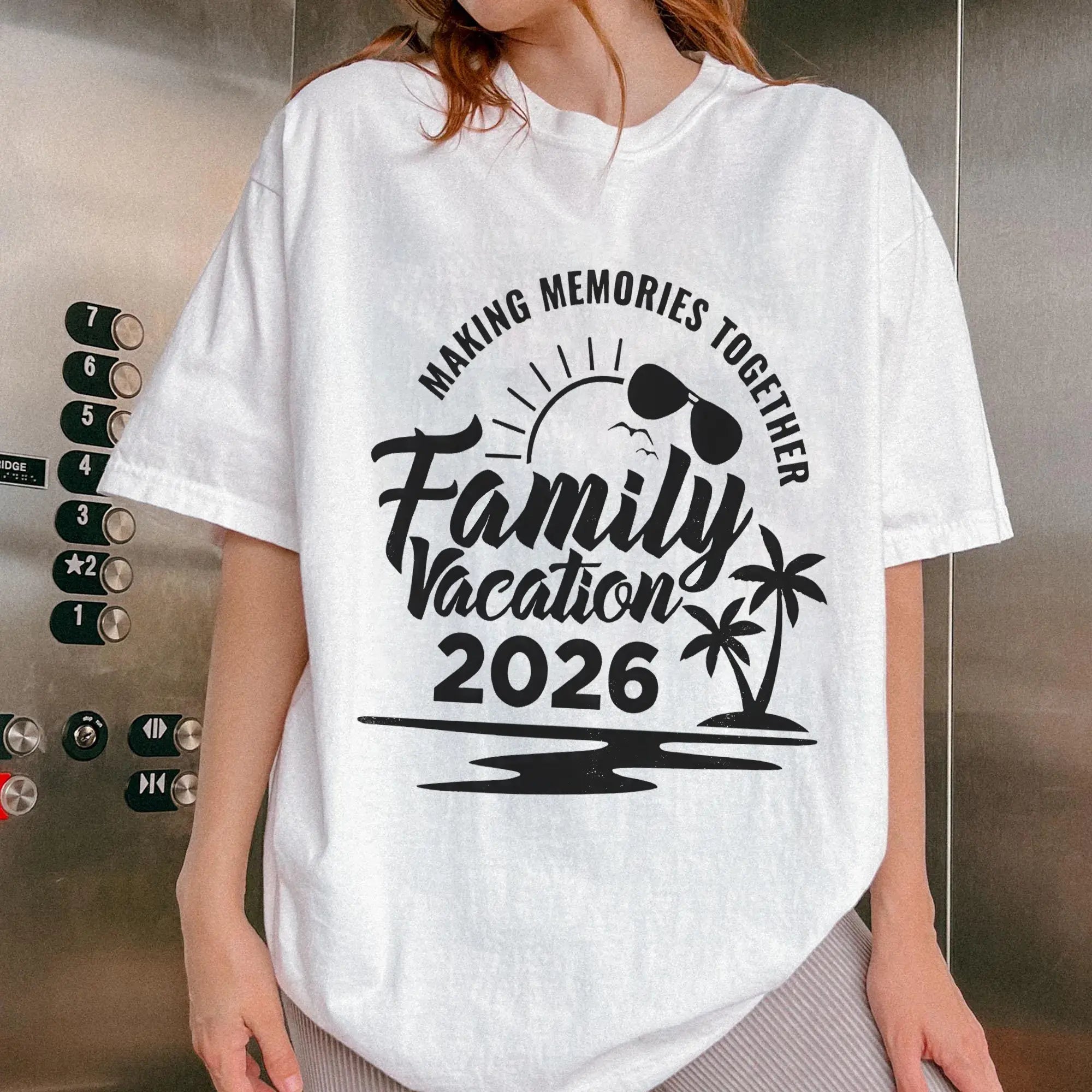 BojjiCo Matching Family Vacation 2026 Shirt Making Memories Together Unisex T-Shirt For Men Women Kids Retro Nostalgic Beach Squad Tee Olive Green White Cotton Summer Trip Holiday Travel Gift Custom Cruise Crew Top