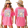 BojjiCo Trending Catch Phrase Shirt Duck Duck Goose Guess What Shirt Cute Brushstroke Duck Graphic Tee Summer Beach Vintage Tee Girly Boutique Tee Aesthetic Trendy Coppy Cute Birds Double Sided Print Short Sleeve T-Shirt