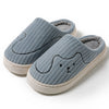 Cute Dog Face Plush House Slippers Kawaii Animal Indoor Footwear