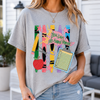 Bojjico You Can Do Hard Things Crayons Graphic T-Shirt Teacher School Counselor Women Teachercore Motivational Colorful Whimsical Retro Yellow Cotton Top Back To School Pencil Apple STAAR Testing Inspirational Gift Apparel