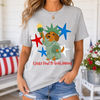 Bojjico Weenie Proud To Be An American T-Shirt for Women Patriotic Americana Dog Mom Pet Lover Short Sleeve Crew Neck Graphic Tee 4th of July Independence Day Dachshund Lovers Statue Of Liberty Cute Preppy Outfit