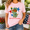 Bojjico Weenie Proud To Be An American T-Shirt for Women Patriotic Americana Dog Mom Pet Lover Short Sleeve Crew Neck Graphic Tee 4th of July Independence Day Dachshund Lovers Statue Of Liberty Cute Preppy Outfit