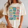 Bojjico Women's Sardine Collage Summer Tee Oversized Graphic T-Shirt Preppy Sardine-Core Coastal Grandmother Fisherman Aesthetic Mint Green Cotton Top Vintage Tinned Fish Graphic Quirky Foodie Portugal Vacation Shirt