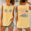 BojjiCo Coastal Baby Seashell Bra Back Party Bride and Bridesmaids Matching Summer Graphic Tank Top for Women Coconut Girl Coastal Babe Beachy Mermaidcore Summer Siren Aesthetic Light Pink Cotton Blend Casual Beach Vacation Y2K Sleeveless Muscle Shirt