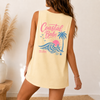 BojjiCo Coastal Baby Seashell Bra Back Party Bride and Bridesmaids Matching Summer Graphic Tank Top for Women Coconut Girl Coastal Babe Beachy Mermaidcore Summer Siren Aesthetic Light Pink Cotton Blend Casual Beach Vacation Y2K Sleeveless Muscle Shirt