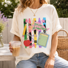 Bojjico You Can Do Hard Things Crayons Graphic T-Shirt Teacher School Counselor Women Teachercore Motivational Colorful Whimsical Retro Yellow Cotton Top Back To School Pencil Apple STAAR Testing Inspirational Gift Apparel