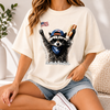 Bojjico Funny America Raccoon T-Shirt Unisex Retro Patriotic Meme Casual Tee Charcoal Grey Soft Cotton Blend Feral And Free 4th of July Shirt USA Independence Day 250 Years Backyard BBQ Stars Stripes Snacks Hot Dog Vintage Graphic Tee